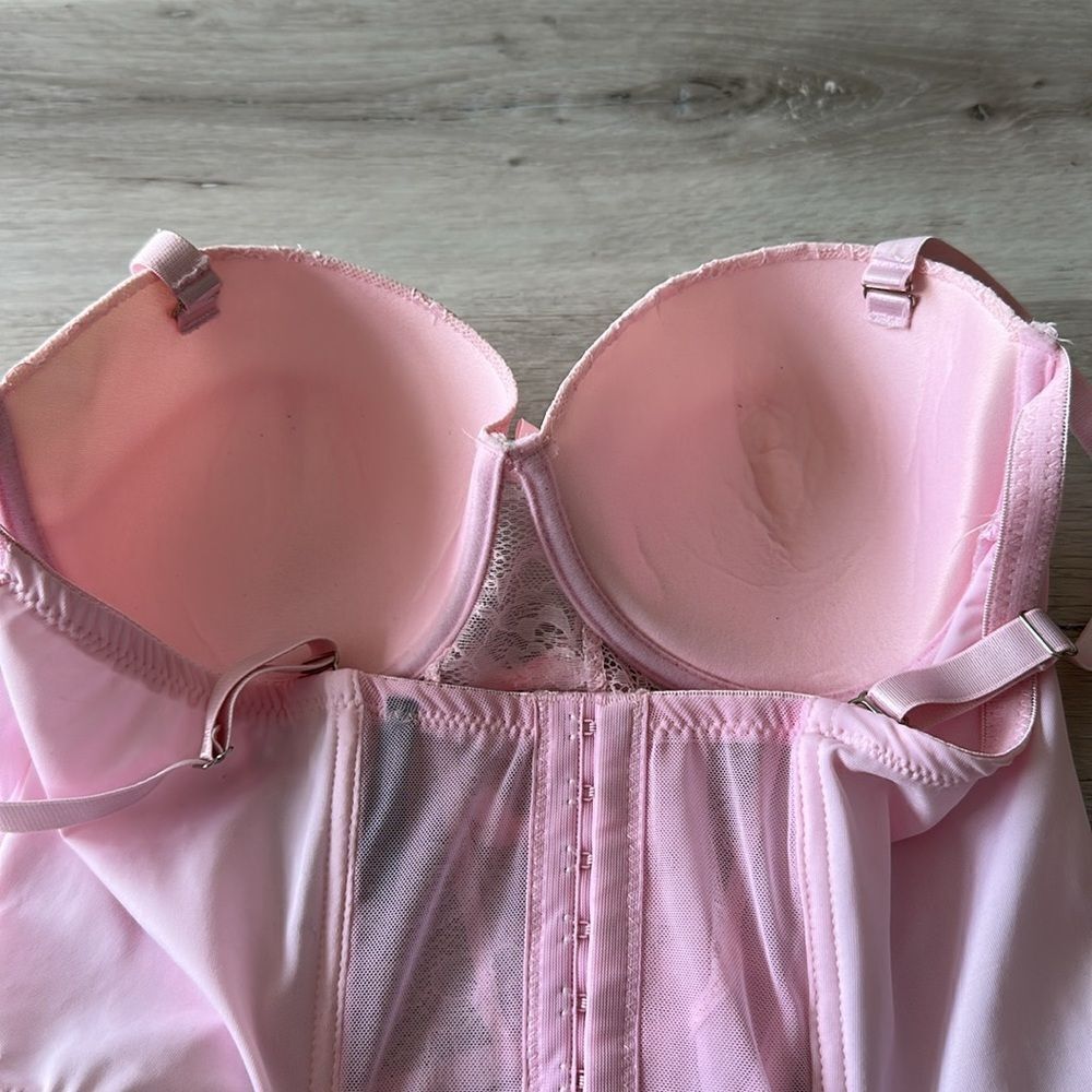 Body Rage Curve Corset Bra Pink 1X EUC - Picture 5 of 7